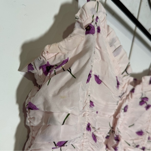 ASTR The Label Ryder Floral Minidress Pink A-Line Size Large Flowers Purple - Picture 13 of 14